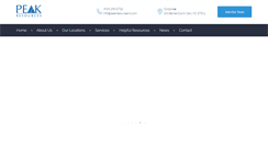 Desktop Screenshot of peakresourcesinc.com