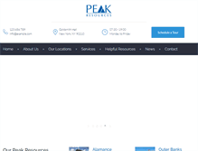 Tablet Screenshot of peakresourcesinc.com